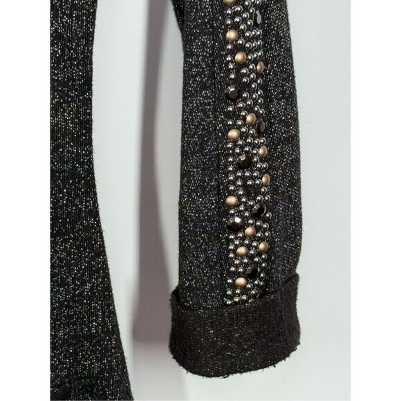 Jessica Simpson Long Sleeve Metallic Sleeve Detail Knit Dress Size X Small - Picture 4 of 10